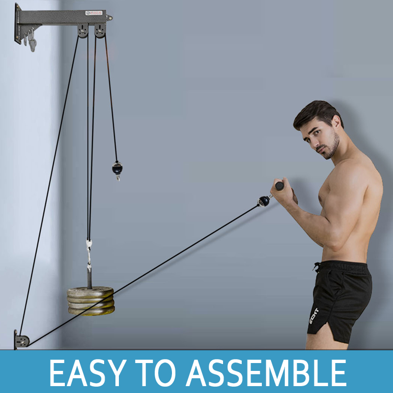 Home Gym System - An der Wand montiertes Fitnessstudio-Riemenscheibensystem –