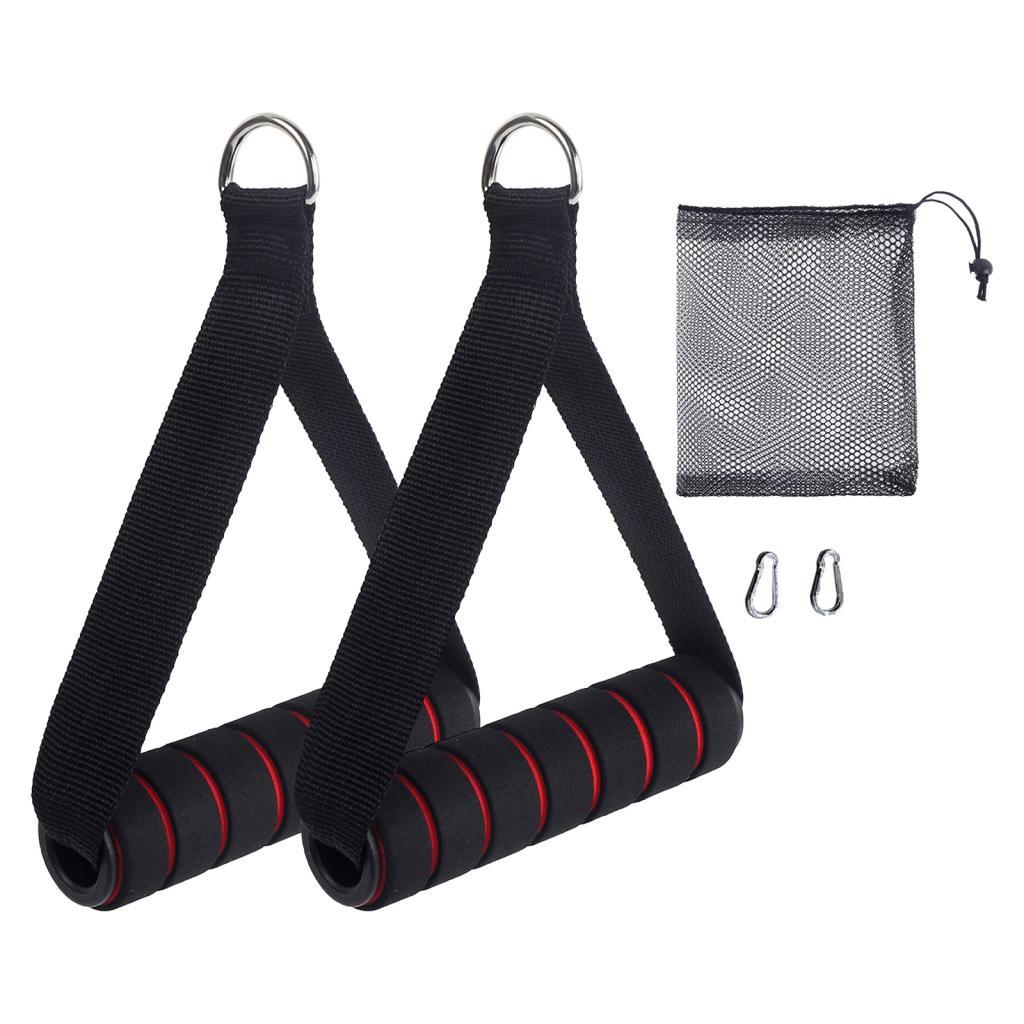 Home Gym System - 2x Übungsgriffe, Trainingshandles für Riemenscheibensystem, Heim-Fitnessstudio,