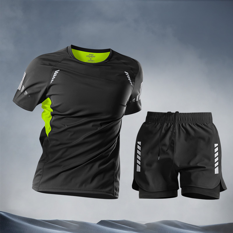Home Gym Kit For Men - Freizeitanzüge für Herren Sommer-Shorts-Set Fitness-Outfit Studenten