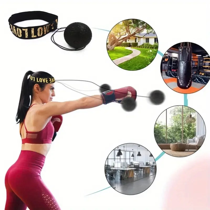 Speed Bag Boxing - 1/3 Stück Boxen Speedball Kopfmontierter PU-Trainingsball