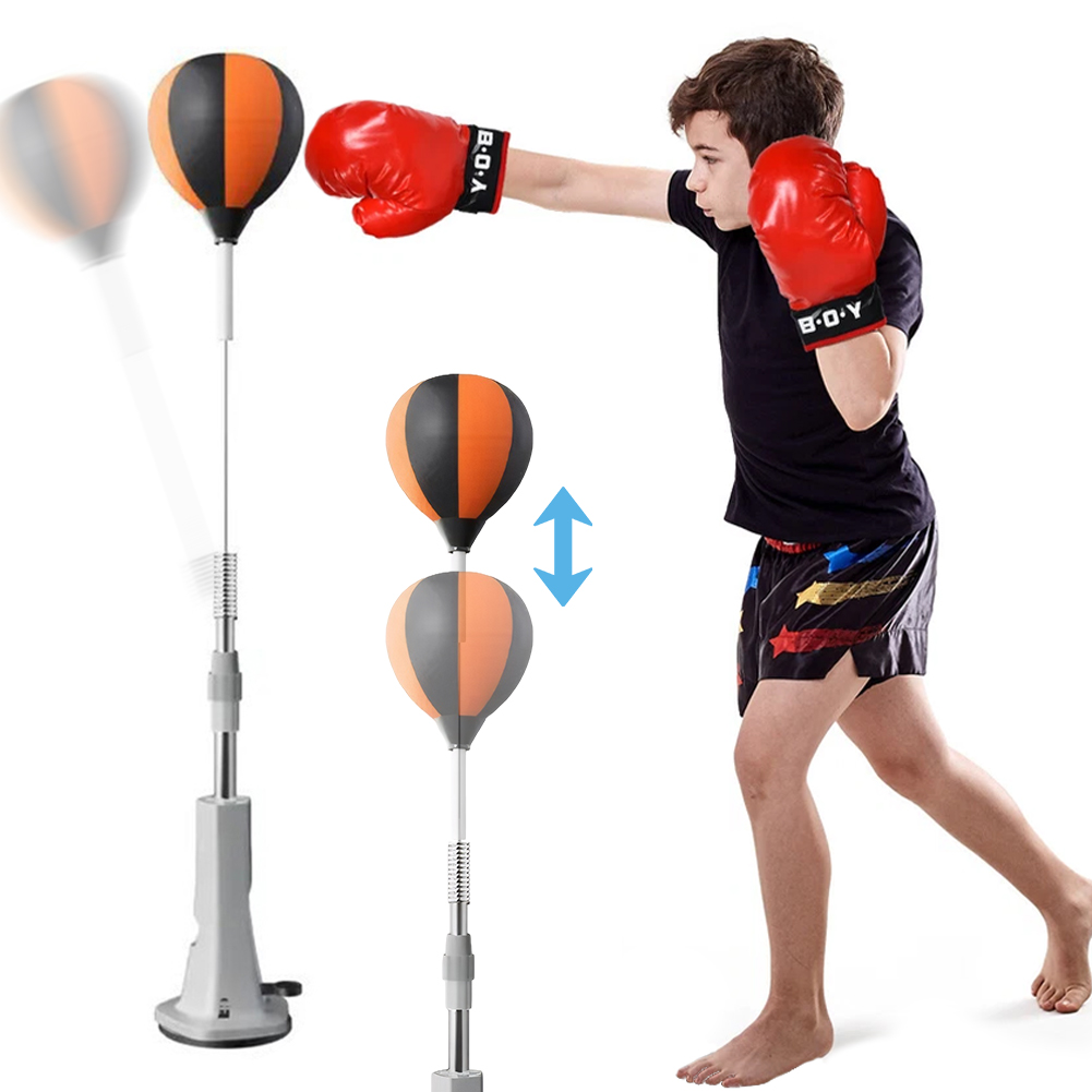 Speed Bag Boxing - Boxsack mit Ständer und Reflexball-Set, Höhenverstellbare