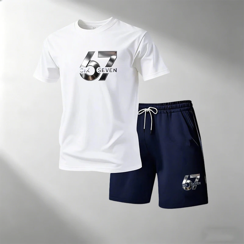 Home Gym Gym - Angebot: Herren 2-teiliges Sportset Rundhals-T-Shirt +