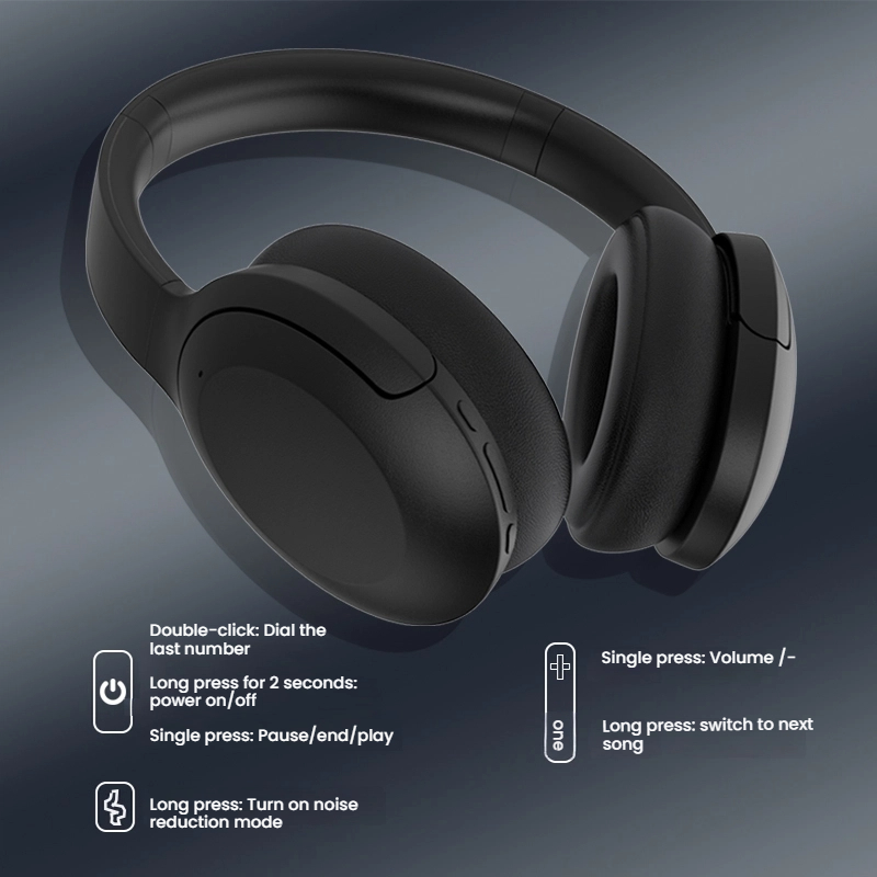 Home Gym Manual - Kopfhörer mit Geräuschunterdrückung, kabelloser Over-Ear-Bluetooth-Kopfhörer, tiefer