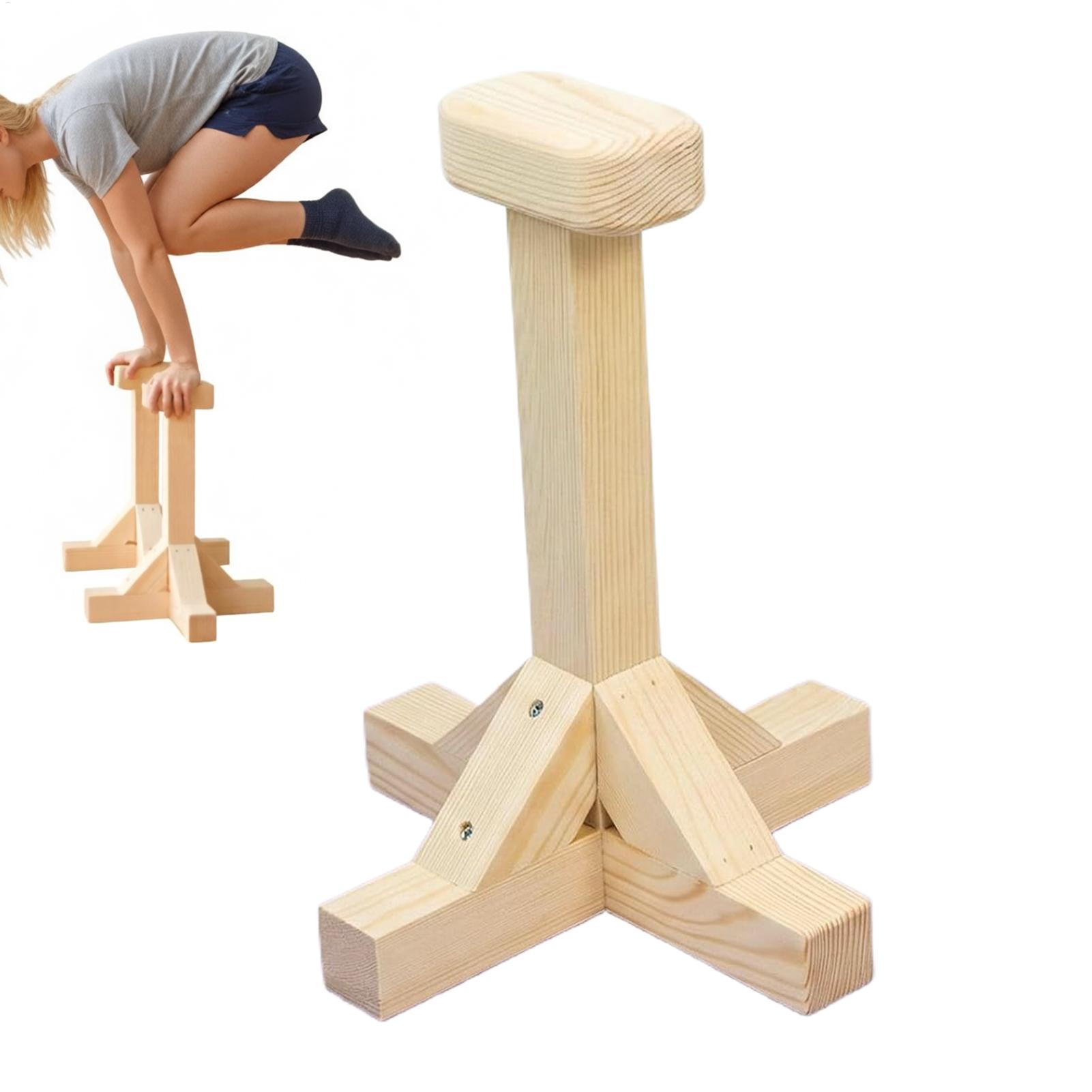 Home Gym Kit For Men - Handstandstange aus Holz, ergonomisches Krafttrainingsgerät, Körpergewichts-Trainingsstange