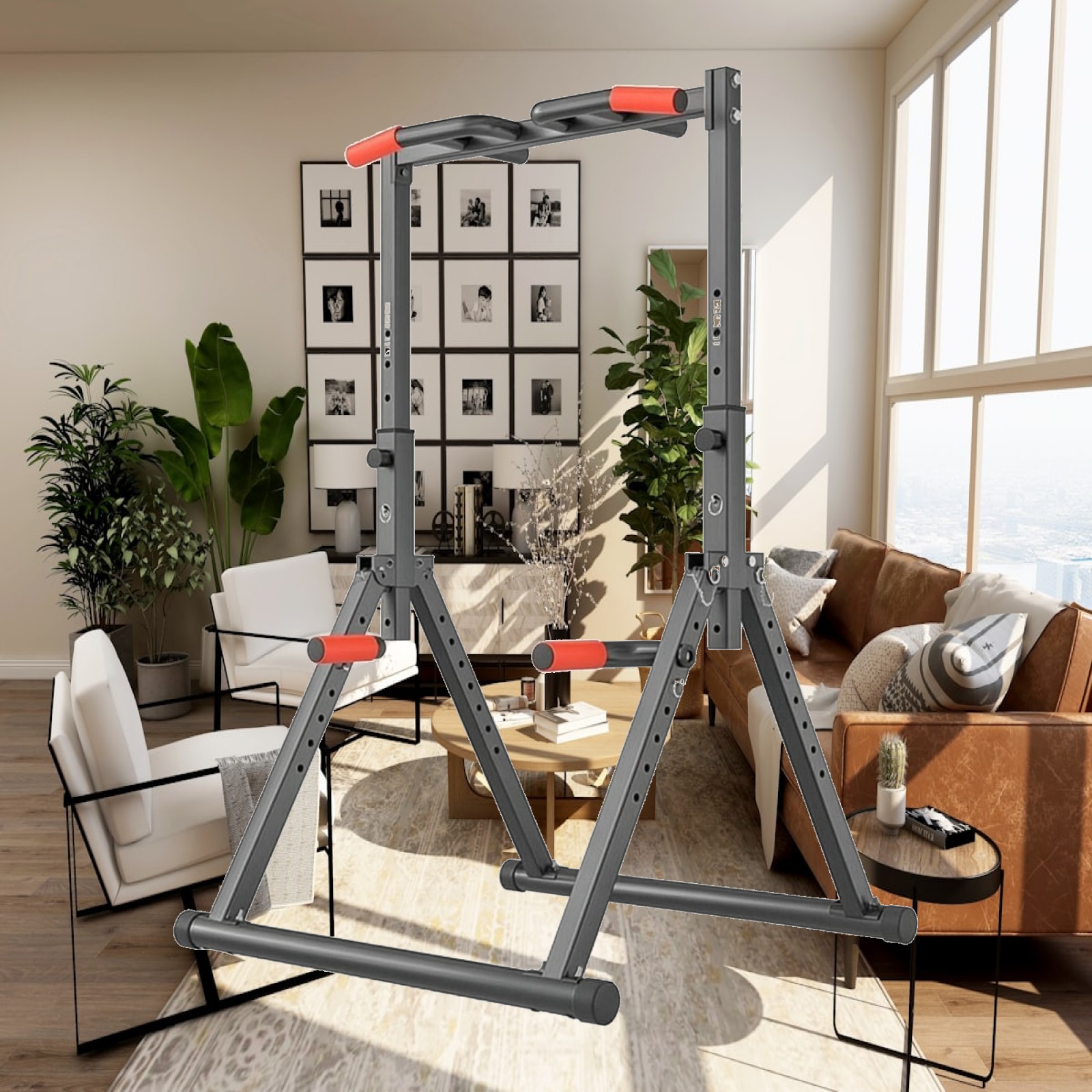 Home Gym Pull Up Bar - Verstellbare Kinder-Klimmzugstange mit Schaumstoffgriff, Indoor-Krafttrainingsgerät, robustes