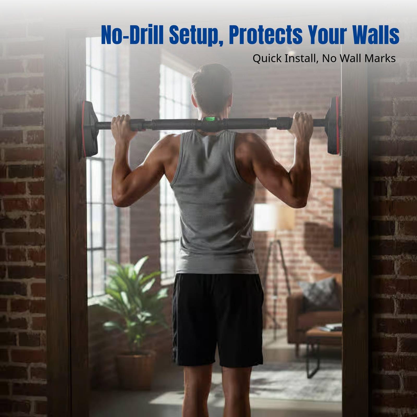Home Gym Pull Up Bar - Hochbelastbare Türrahmen-Klimmzugstange aus Kohlenstoffstahl mit Fünfstufiger