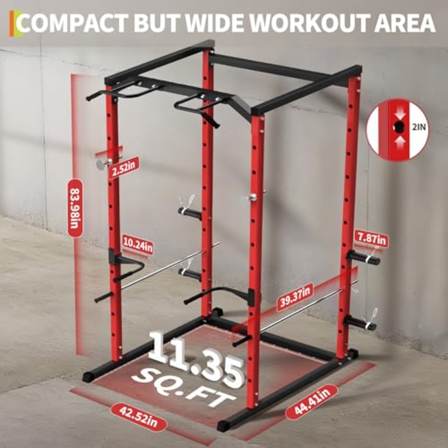 Hochbelastbarer Power Cage mit – Home Gym Pull Up Bar Bewertung und Preis