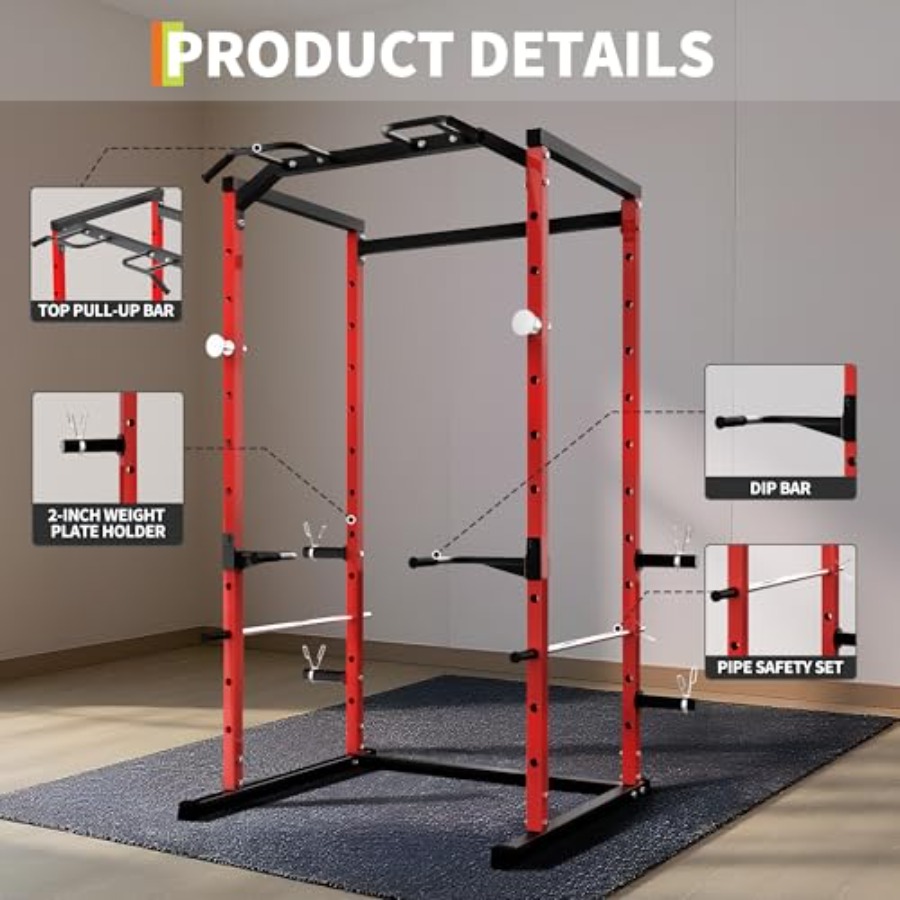 Hochbelastbarer Power Cage mit – Home Gym Pull Up Bar Bewertung und Preis