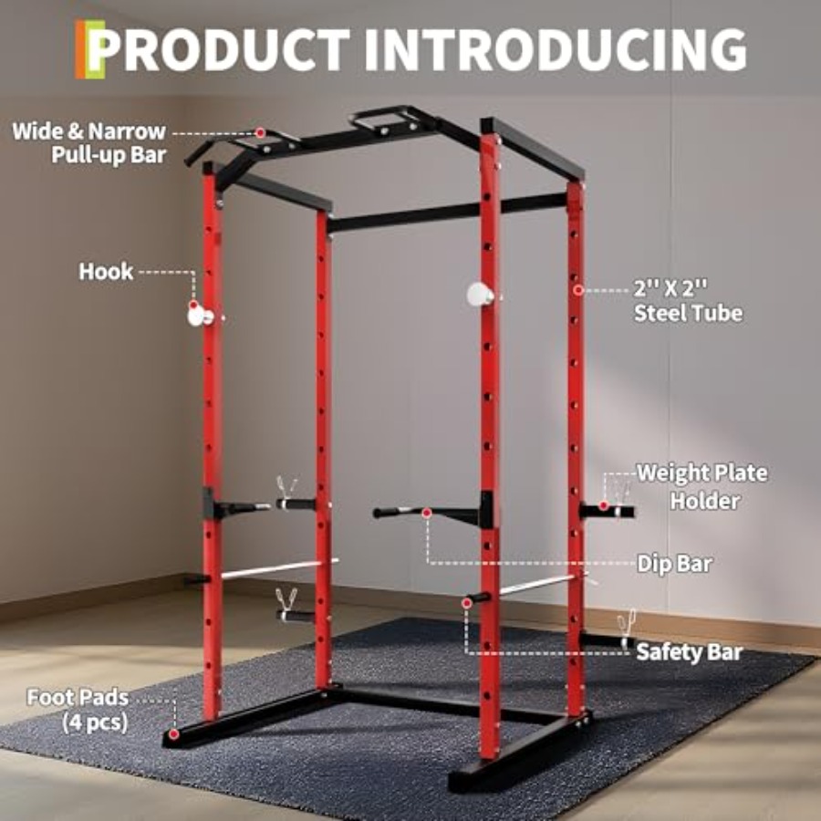 Hochbelastbarer Power Cage mit – Home Gym Pull Up Bar Bewertung und Preis