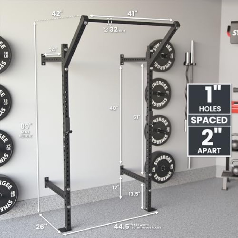 Wandmontiertes Squat-Rack für  – Home Gym Pull Up Bar Bewertung und Preis