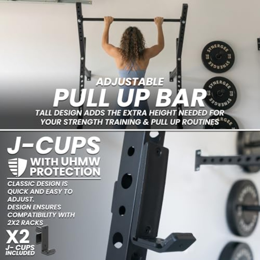 Wandmontiertes Squat-Rack für  – Home Gym Pull Up Bar Bewertung und Preis