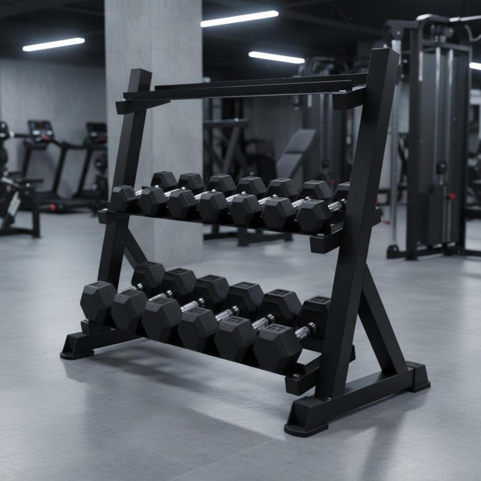 3-stufiger Hantelständer, plat – Home Gym Gym Bewertung und Preis