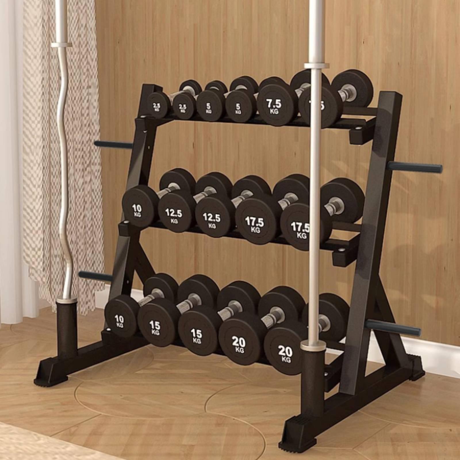 3-stufiger Hantelständer, plat – Home Gym Gym Bewertung und Preis