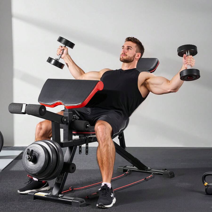 Hantelbank, 800 lbs verstellba – Home Gym With Leg Press Bewertung und Preis