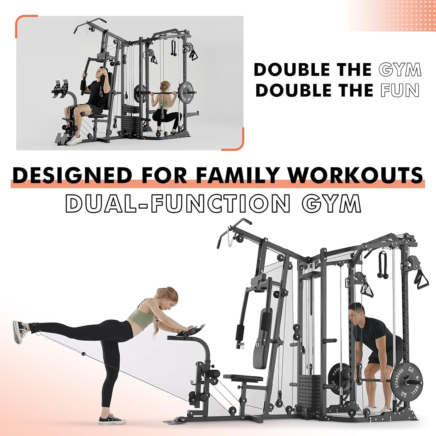 Dual-Station SmithΔ Machine Po – Home Gym One Machine Bewertung und Preis